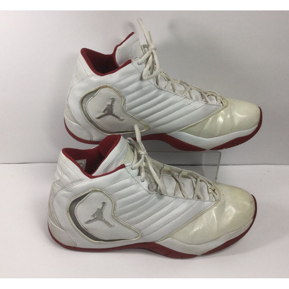 Air Jordan B-2rue Basketball Shoes Mens Size 14 white red Sneakers 312523-104